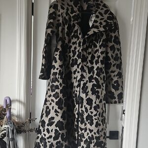 Lafayette 148 New York Animal Print Coat Sz8